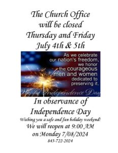 Closed For Independence Day